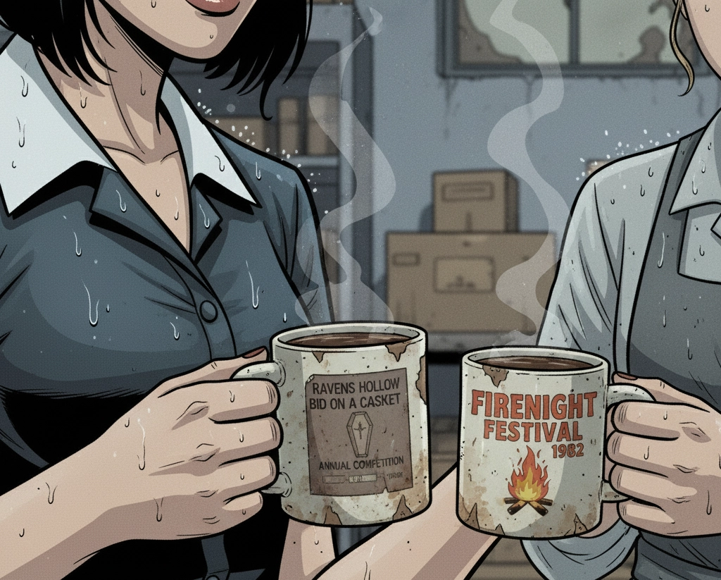 Noir streets with neon signs