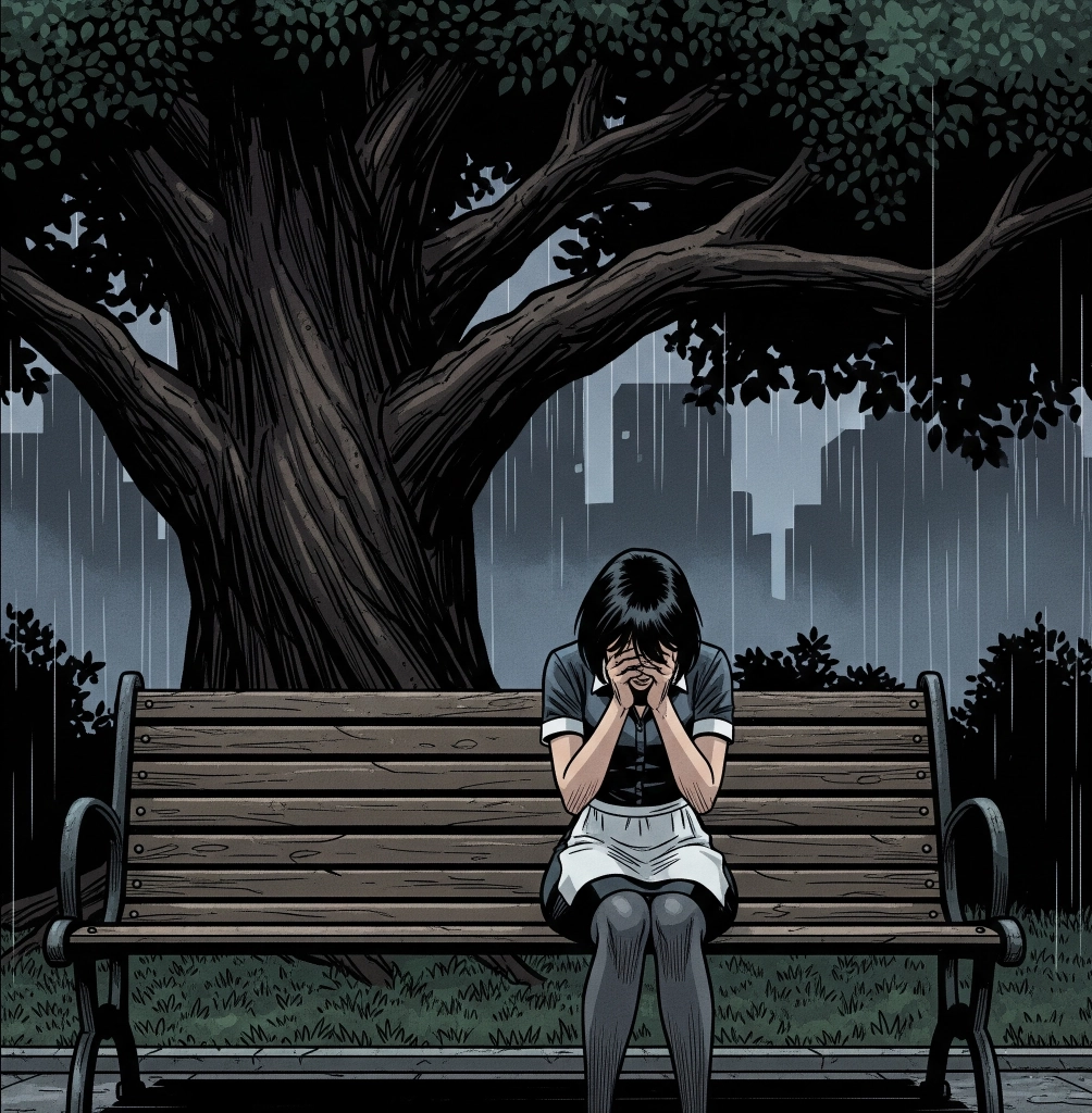 Action scene comic art